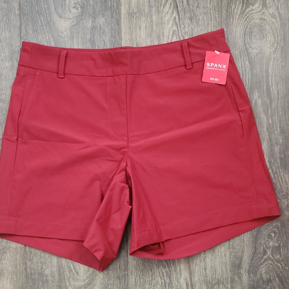 SPANX High Waist Burgundy Shaping Shorts - Medium - NWT